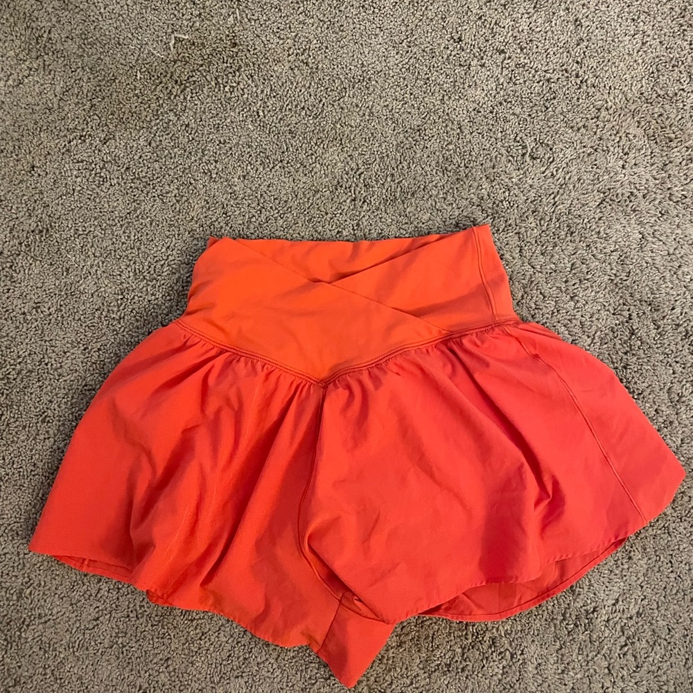 Aerie High Waist Red Shorts